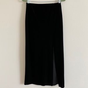 Vintage kathie lee velvet full length midi skirt